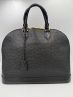 Louis Vuitton LOUIS VUITTON Alma GM in Ostrich Leather Handbag