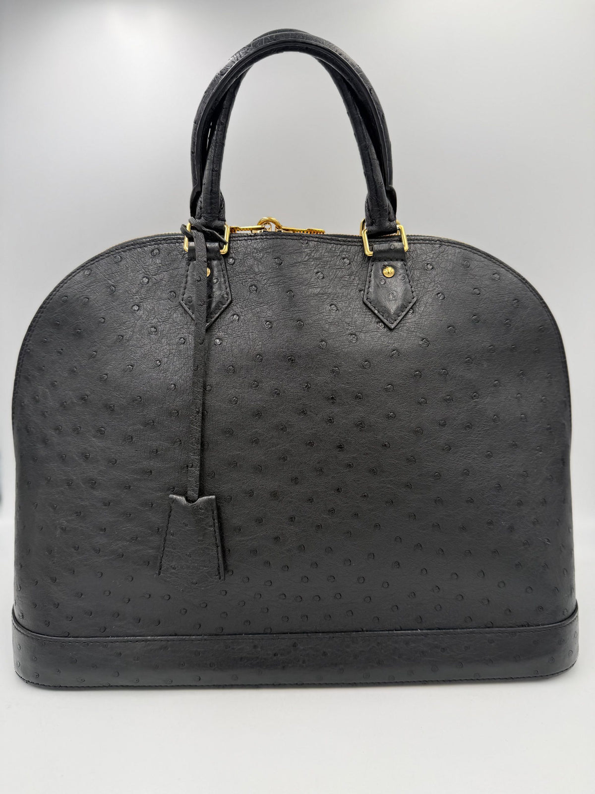 Louis Vuitton LOUIS VUITTON Alma GM in Ostrich Leather Handbag