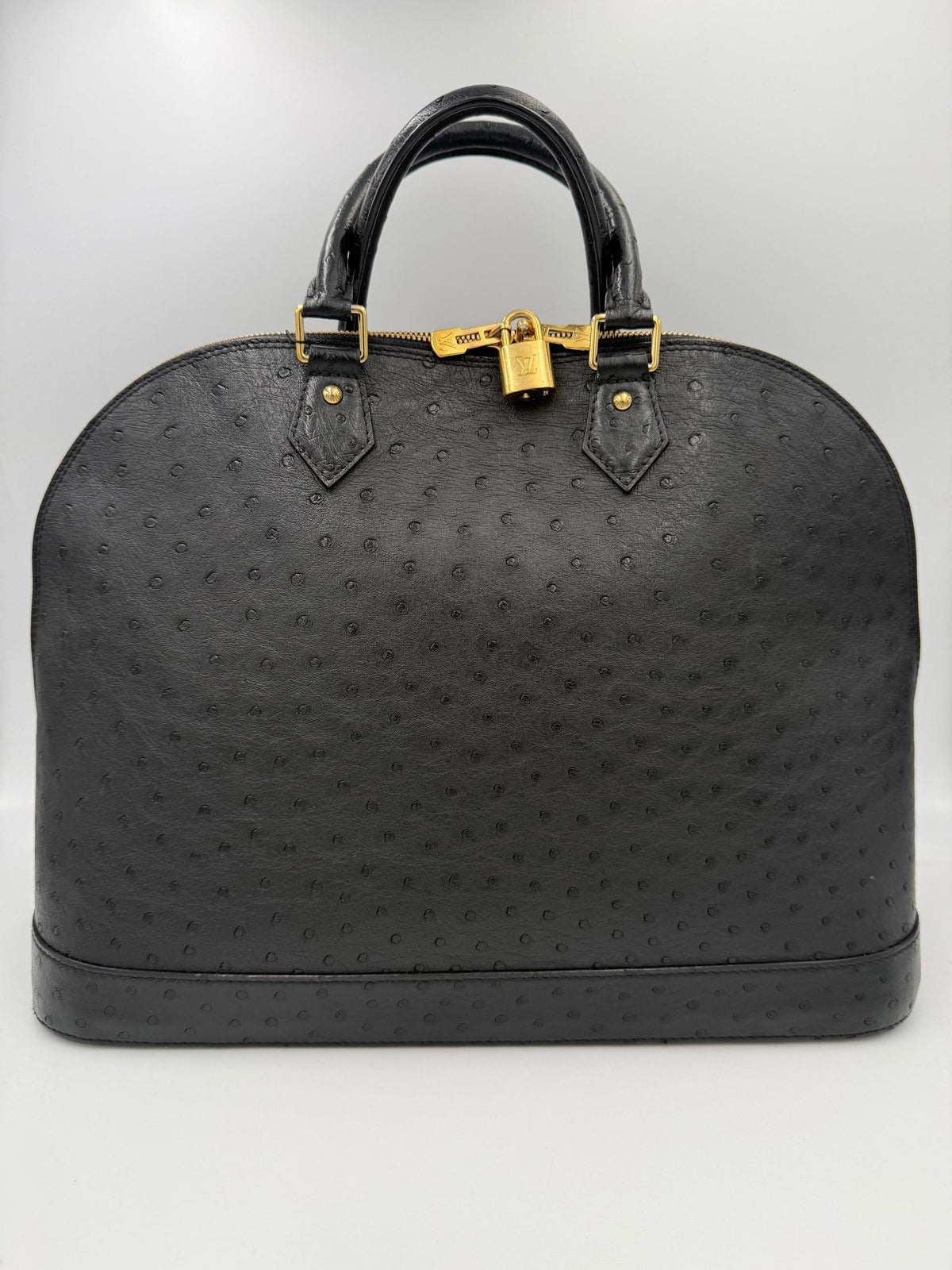 Louis Vuitton LOUIS VUITTON Alma GM in Ostrich Leather Handbag