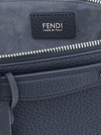 Fendi Blue Calfskin Clutch Bag