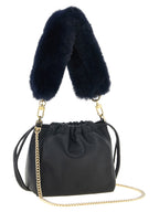 PINKO Blue Lambskin Shoulder Bag