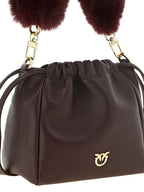 PINKO Bordeaux Lambskin Shoulder Bag