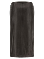 Tom Ford Brown Lamb Leather Midi Skirt