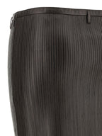 Tom Ford Brown Lamb Leather Midi Skirt