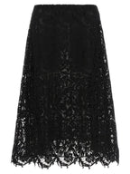 Fendi Black Cotton Midi Skirt