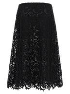 Fendi Black Cotton Midi Skirt