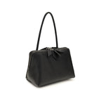 The Attico Black Calf Leather Bos Taurus Shoulder Bag