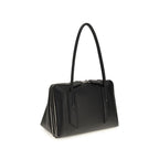 The Attico Black Calf Leather Bos Taurus Shoulder Bag