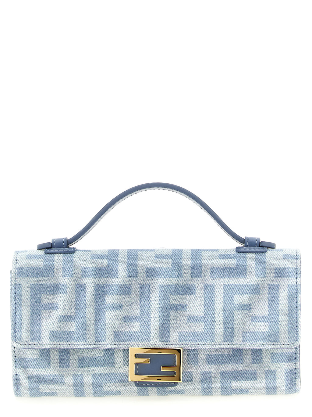 Fendi Blue Cotton Cardholder
