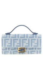 Fendi Blue Cotton Cardholder