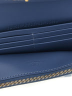 Fendi Blue Cotton Cardholder
