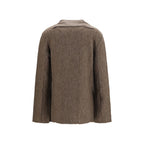 Giorgio Armani Brown Wool Oves Aries Full-Length Jacket