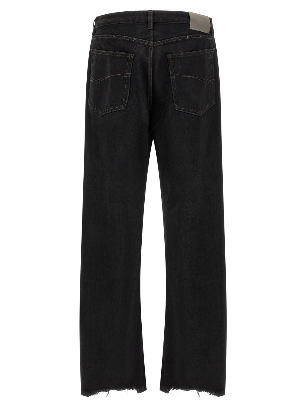 Balenciaga Black Cotton Relaxed Fit Jeans
