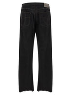 Balenciaga Black Cotton Relaxed Fit Jeans