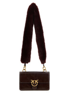 PINKO Bordeaux Calfskin Shoulder Bag