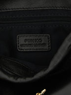 PINKO Black Lambskin Shoulder Bag