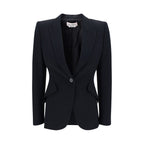Alexander McQueen Black Acetate Blazer