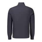 Hugo Boss Blue Cotton Turtleneck
