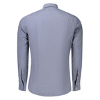 Hugo Boss Blue Cotton Mens Shirt