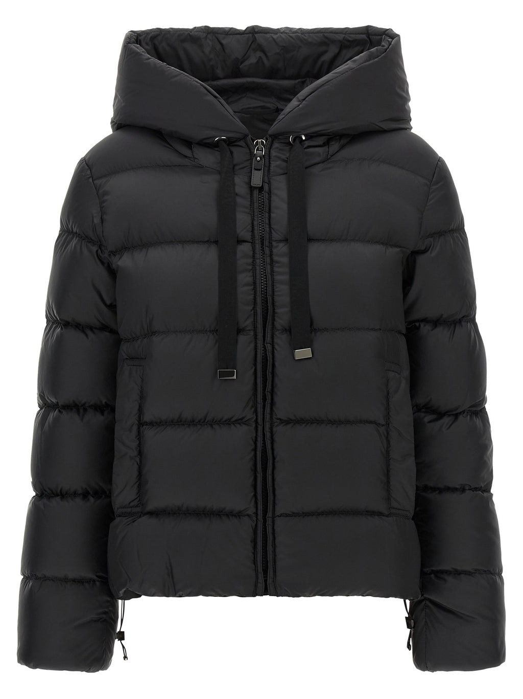 Max Mara Black Polyester Full-Length Jacket