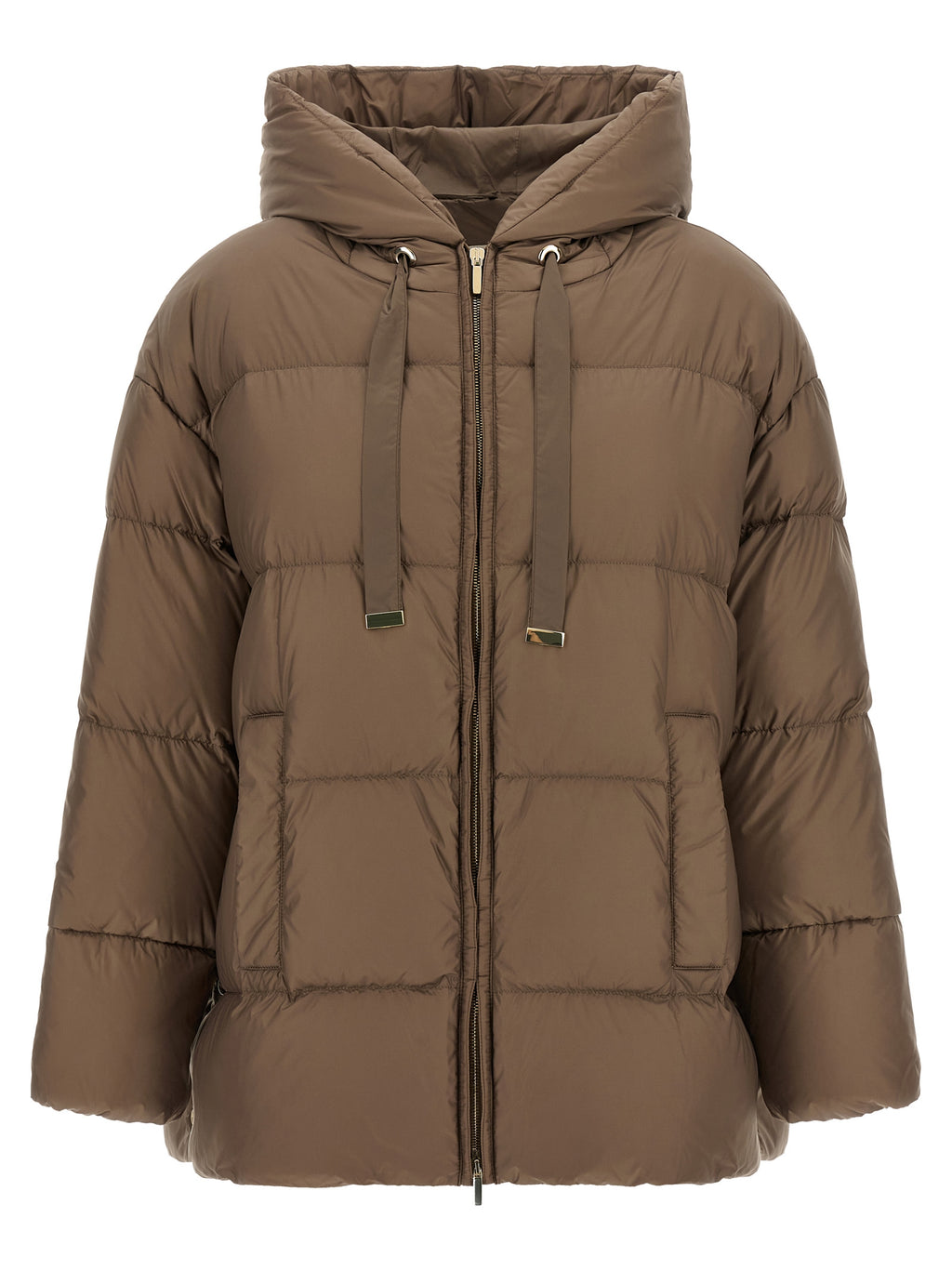 Max Mara Brown Polyamide Full-Length Jacket