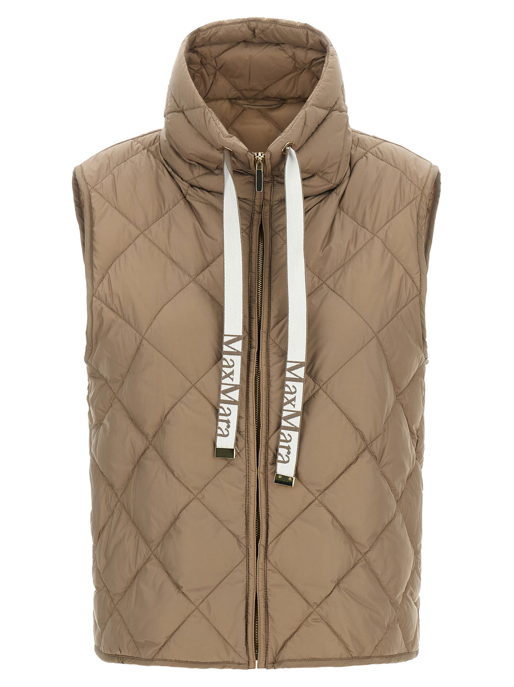 Max Mara Beige Polyamide Sleeveless Jacket