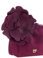 PINKO Purple Lambskin Clutch Bag