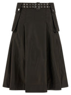 Ganni Brown Polyamide Midi Skirt