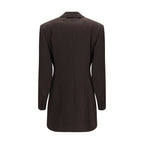 Saint Laurent Brown Wool Oves Aries Full-Length Jacket