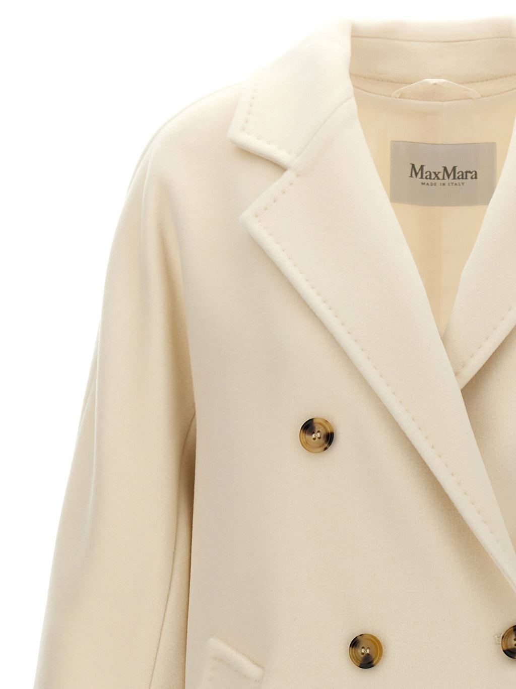 Max Mara White Virgin Wool Coat