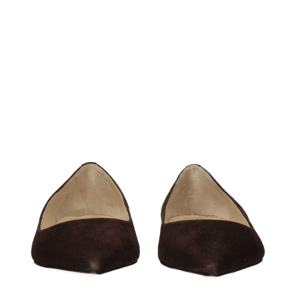 Jimmy Choo Brown Leather Ballet Flats