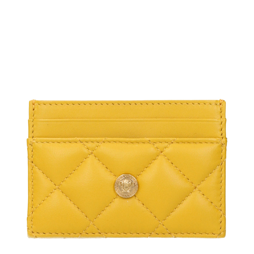 Versace Yellow Leather Cardholder