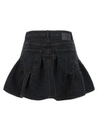 Ganni Black Cotton Long Skirt