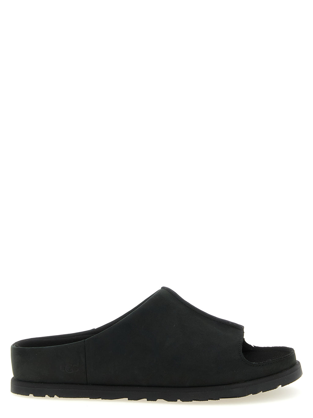 UGG Black Leather Slides