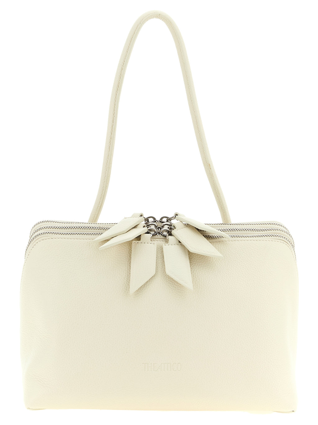 The Attico White Calfskin Shoulder Bag