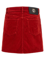 Versace Red Cotton Long Skirt