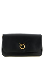 PINKO Black Lamb Leather Crossbody Bag