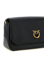 PINKO Black Lamb Leather Crossbody Bag