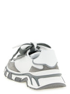 Dolce & Gabbana Gray Leather Athletic Sneakers