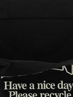 Ganni Black Recycled Cotton Tote Bag