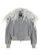 The Attico Gray Polyamide Bomber