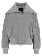 The Attico Gray Polyamide Bomber
