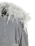 The Attico Gray Polyamide Bomber