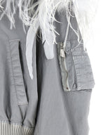 The Attico Gray Polyamide Bomber