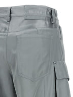 The Attico Gray Viscose Cargo Pants