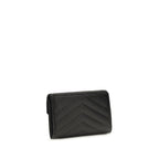 Saint Laurent Black Calf Leather Bos Taurus Wallet
