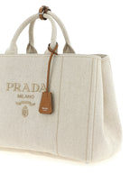 Prada Beige Cotton Tote Bag