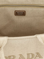 Prada Beige Cotton Tote Bag