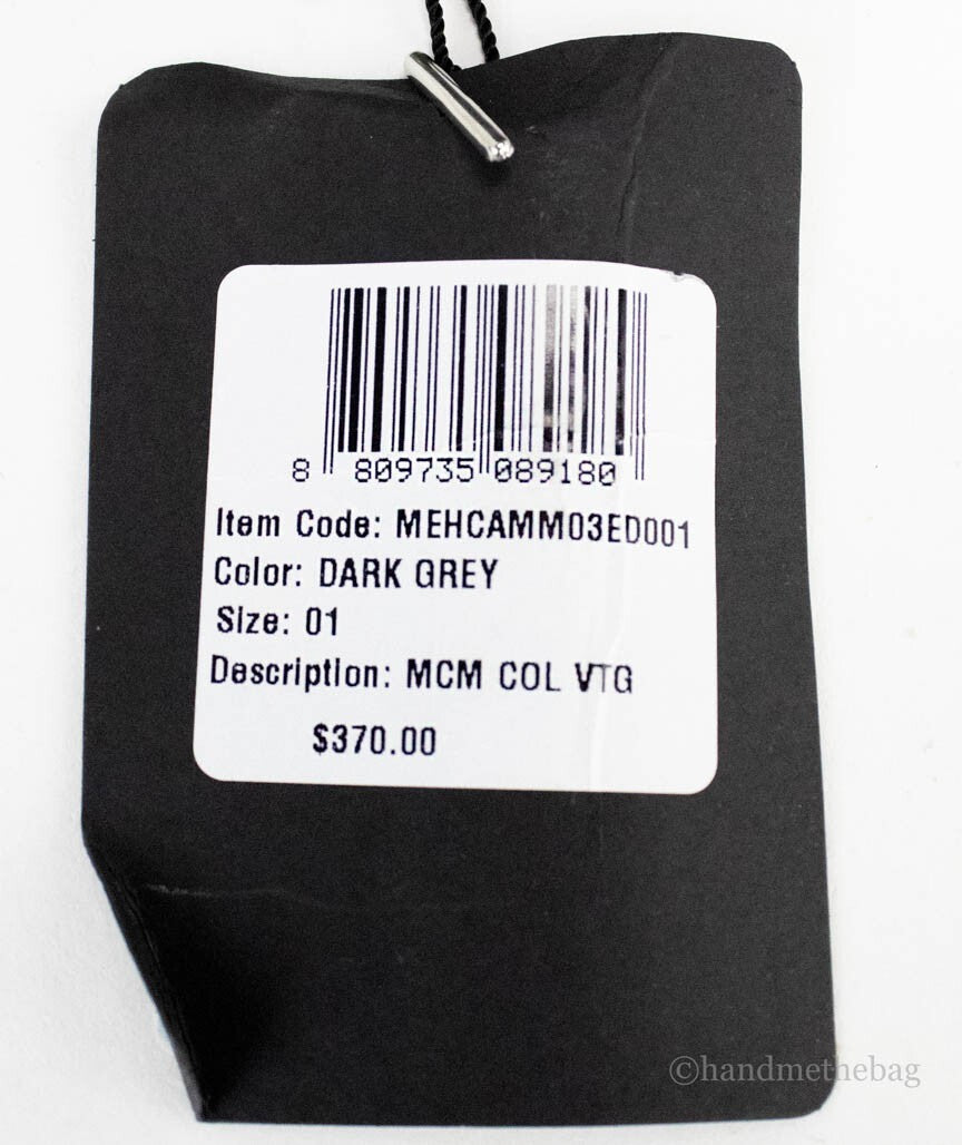 MCM Visetos Dark Grey Recycled Polyamide Cotton Blend Monogram Logo Bucket Hat