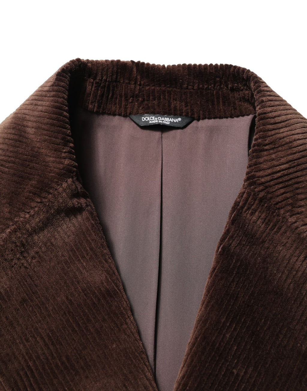 Dolce & Gabbana Brown Double Breasted Corduroy Blazer Jacket